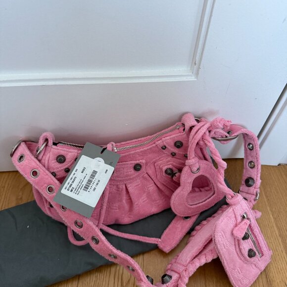 NWT Balenciaga Le Cagole XS Shoulder Bag BB Monogram Sponge Fabric - Picture 7 of 11